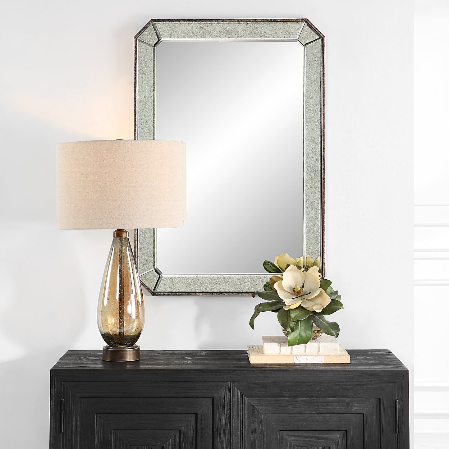 Uttermost 09927 Cortona Antiqued Vanity Mirror