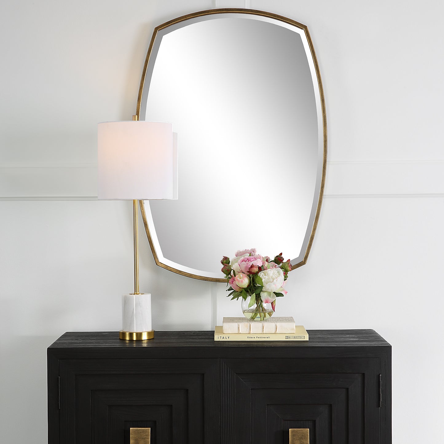 Uttermost 09929 Varenna Aged Gold Vanity Mirror