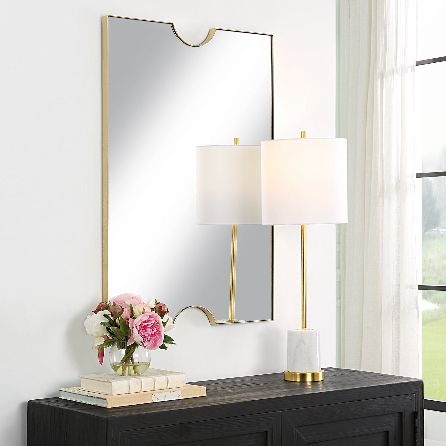 Uttermost 09933 Ticket Gold Vanity Mirror
