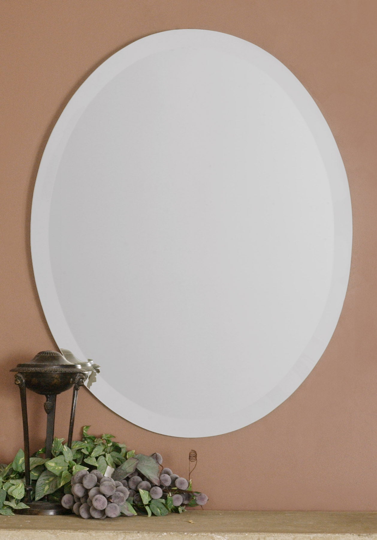 Uttermost 19580 B Frameless Vanity Oval Mirror