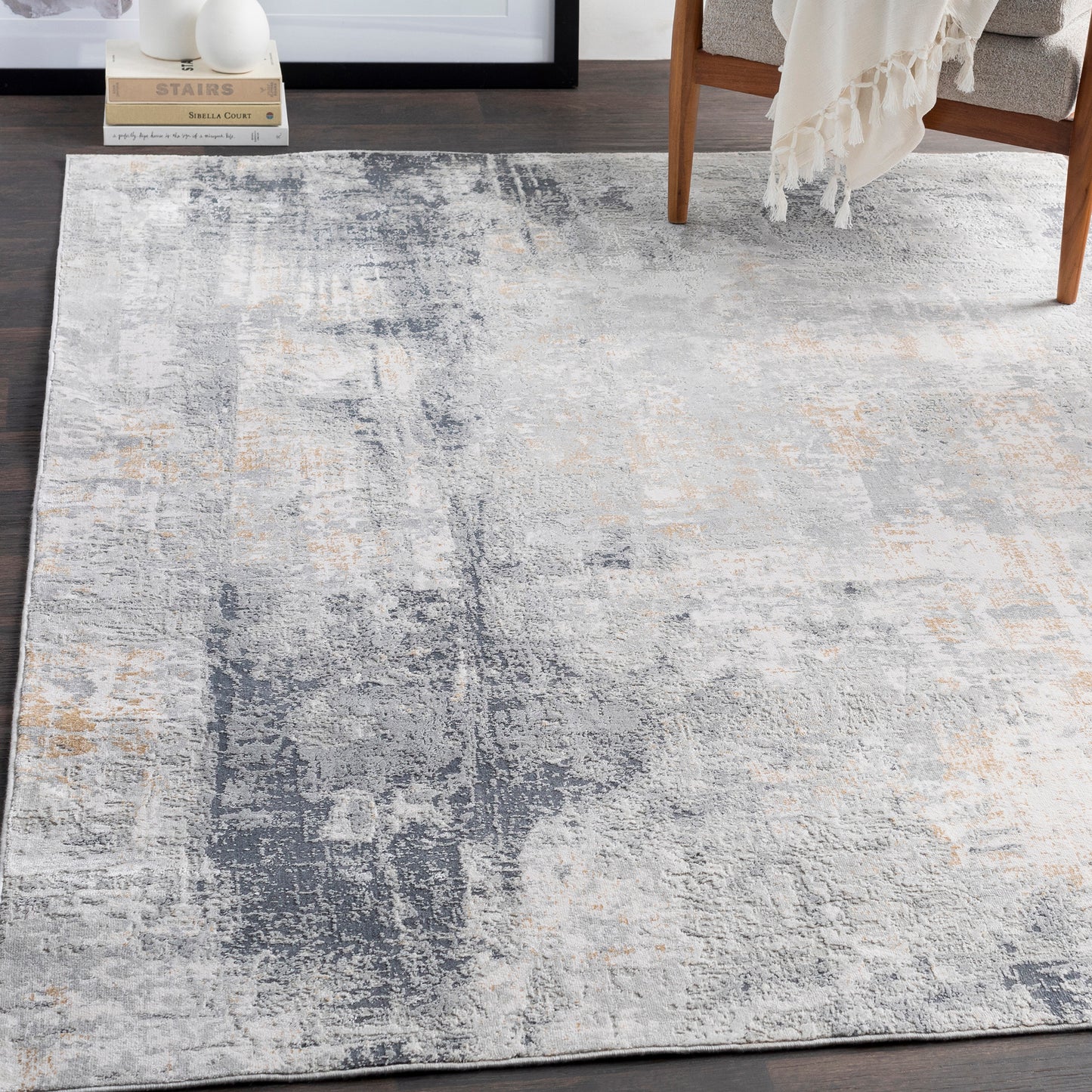Uttermost 71511-8 Paoli Gray Abstract 8 X 10 Rug