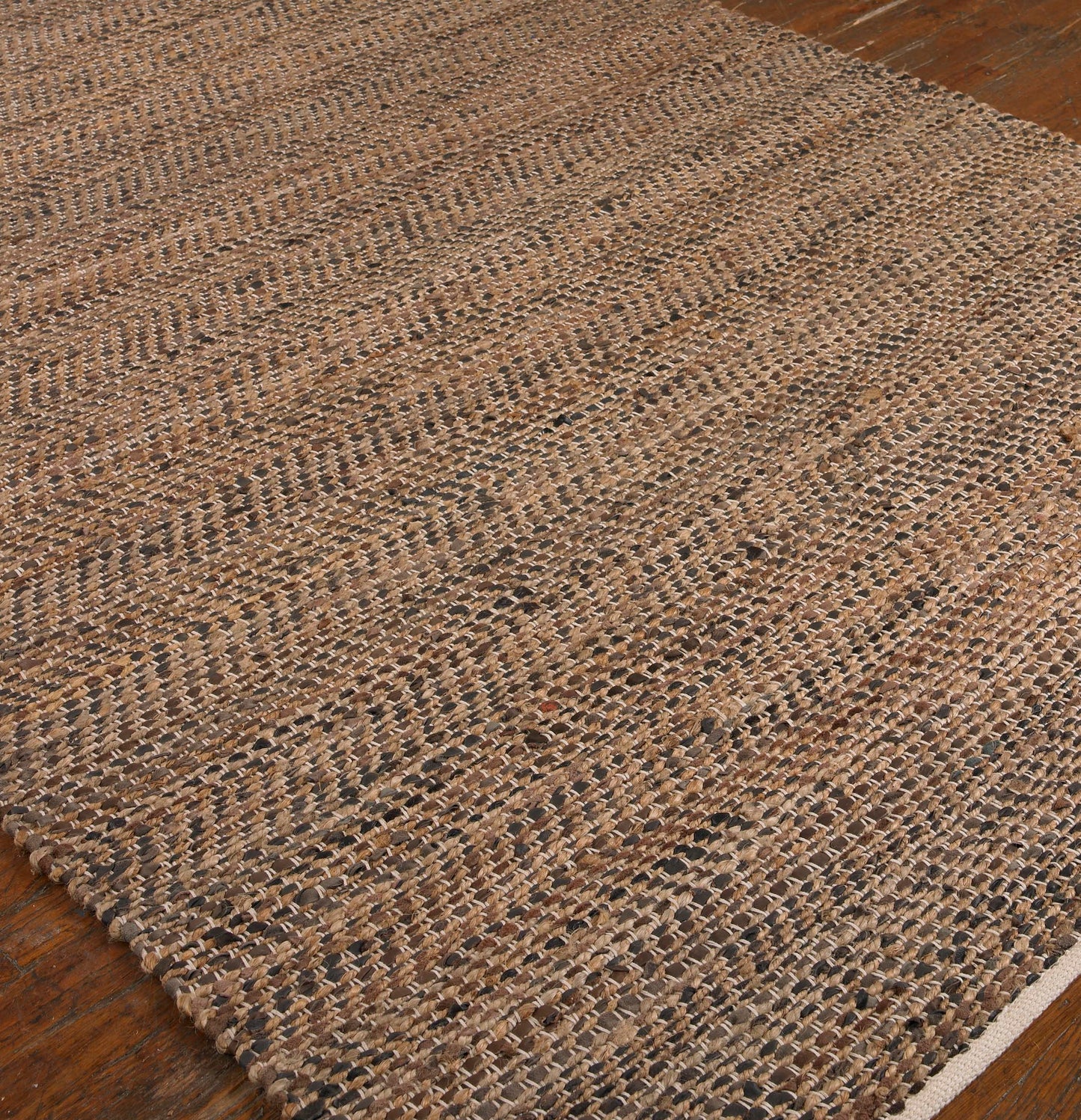 Uttermost 71001-9 Tobais 9 X 12 Rescued Leather & Hemp Rug
