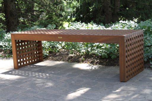 Outdoor Interiors 60586 Checkerboard Eucalyptus Bench