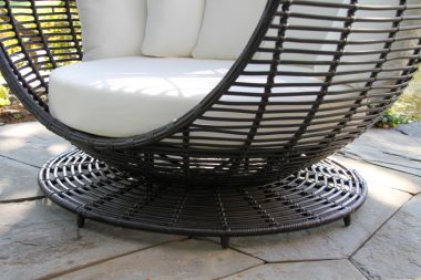 Outdoor Interiors TNA3359-B Black Aviary Daybed