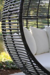 Outdoor Interiors TNA3359-B Black Aviary Daybed