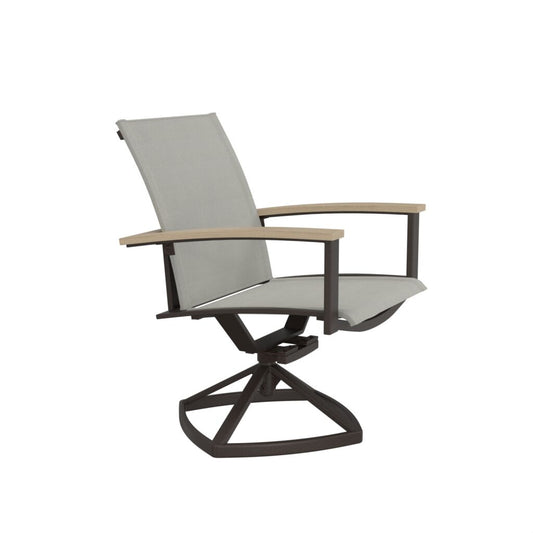 OW Lee Sling Swivel Rocker Dining Chair
