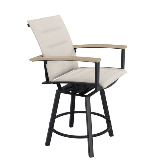 OW Lee Padded Sling Swivel Counter Stool