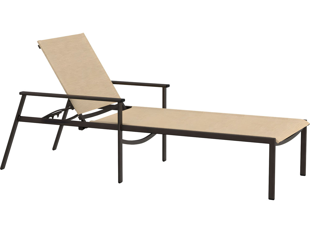 OW Lee Marin Sling Aluminum Chaise Lounge with Adjustable Back