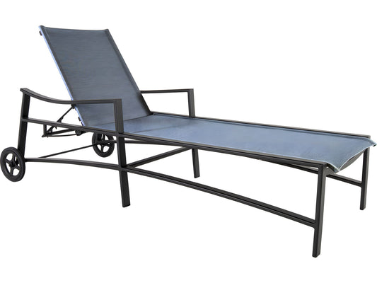 OW Lee Avana Sling Adjustable Chaise Lounge with Wheels