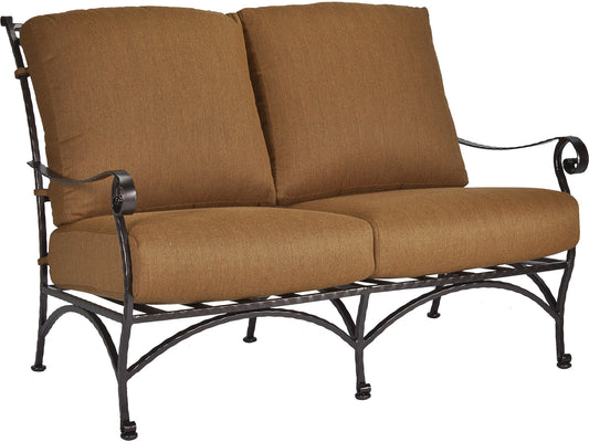 OW Lee San Cristobal Wrought Iron Cushion Loveseat