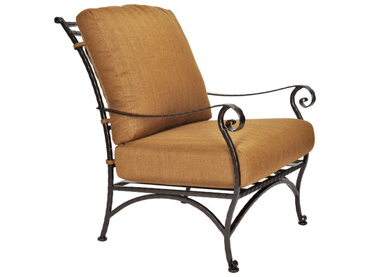 OW Lee San Cristobal Wrought Iron Cushion Lounge Chair