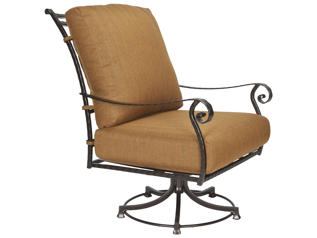 OW Lee San Cristobal Wrought Iron Swivel Rocker Lounge Chair
