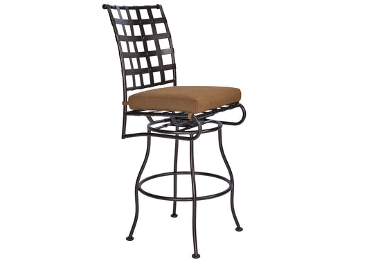 OW Lee Classico Cushion Wrought Iron Bar Stool
