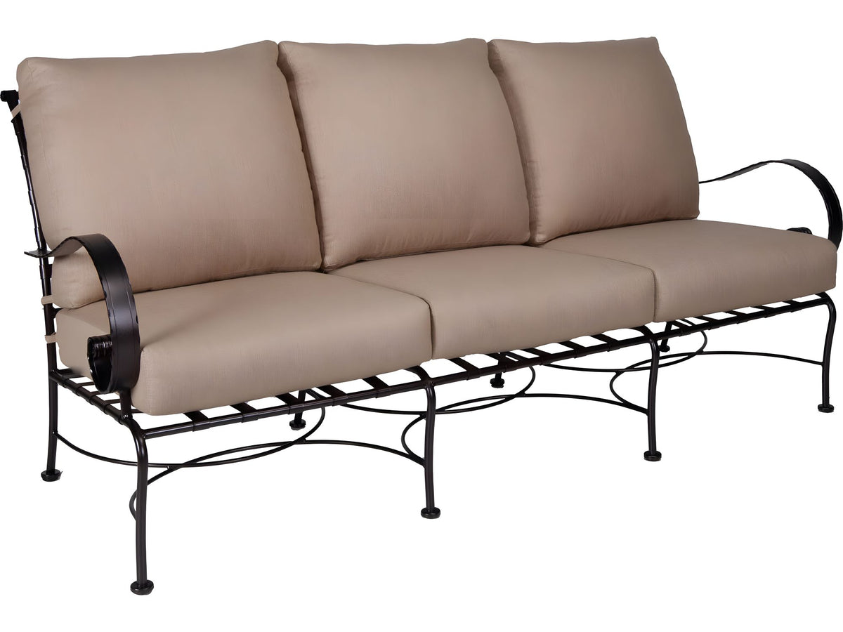 OW Lee Classico Wide Arms Wrought Iron Outdoor Sofa