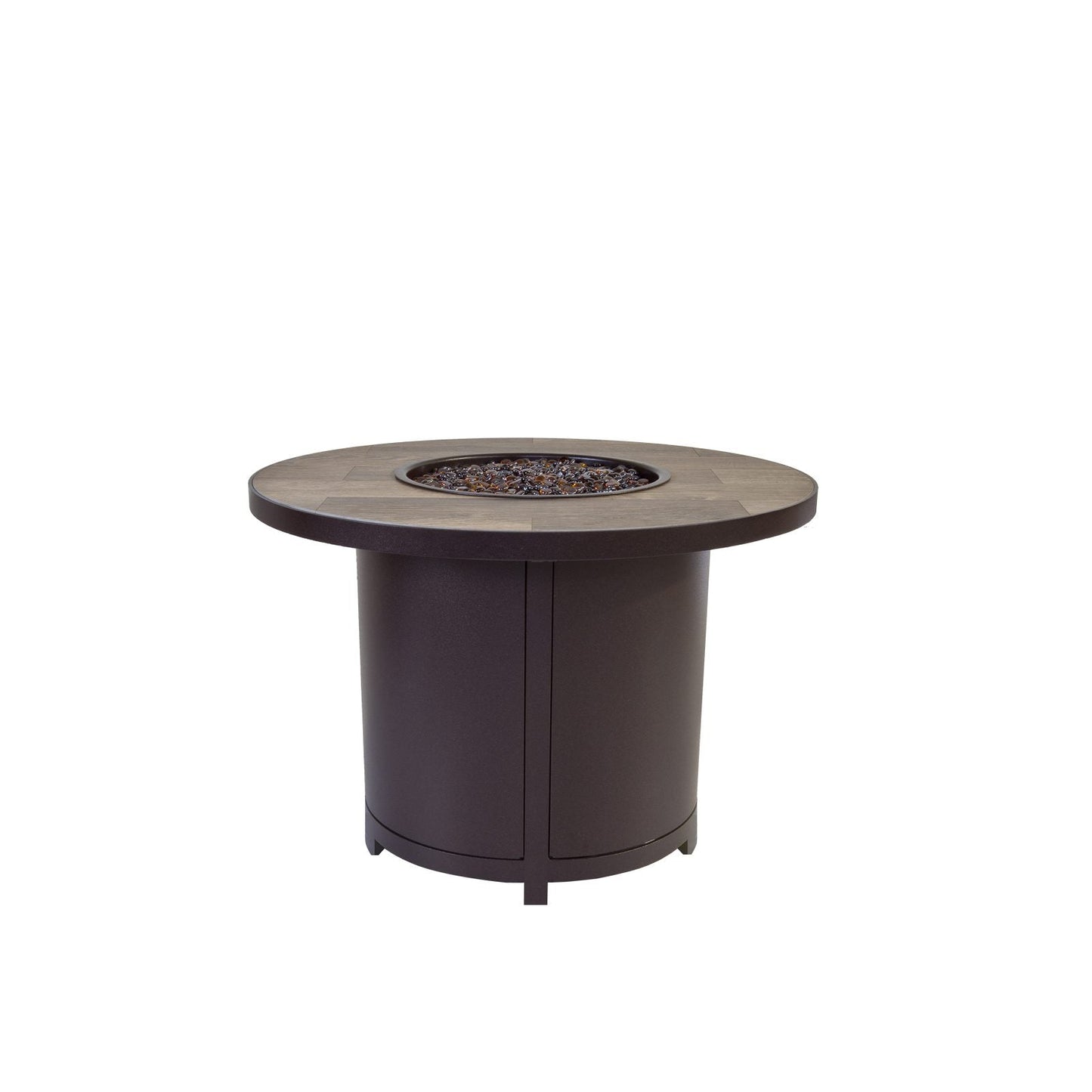 OW Lee Santorini 36" Round Chat Height Fire Pit Table