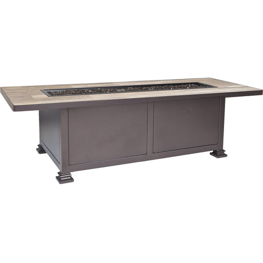 OW Lee Santorini 28" x 72" Occasional Height Fire Pit Table