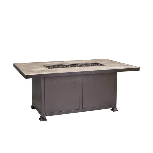 OW Lee Santorini 36" x 58" Chat Height Fire Pit Table