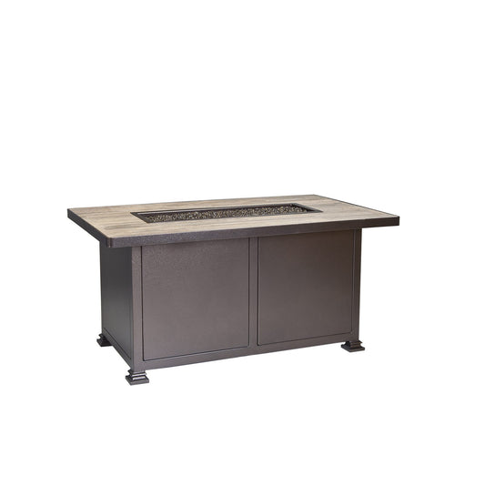 OW Lee Santorini 30" x 50" Chat Height Fire Pit Table