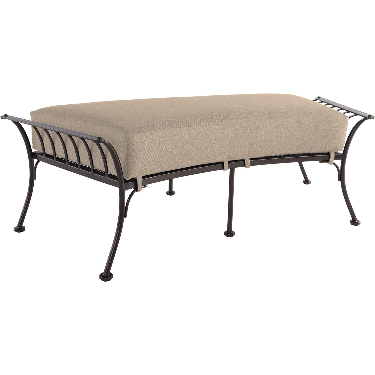 OW Lee Monterra Wrought Iron Curved Bench / Ottoman