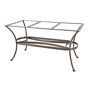 OW Lee Standard Wrought Iron Dining Table Base Fits 42" x 84" Rectangular Tops