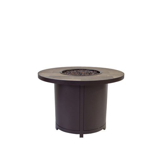 OW Lee Elba 36" Round Chat Height Fire Pit Table