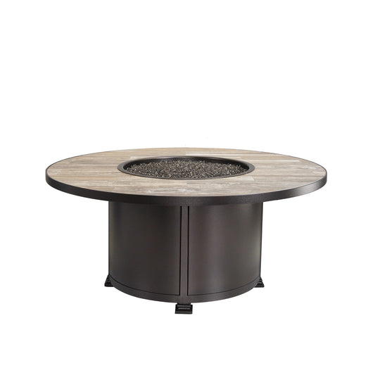 OW Lee Santorini 54" Round Chat Height Fire Pit Table