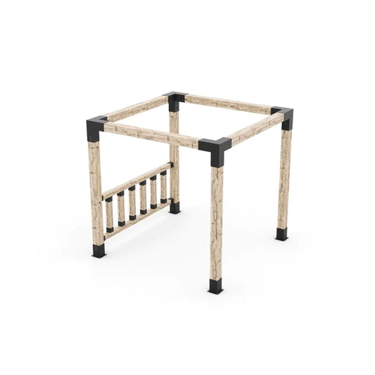 Toja Grid Any Size Pergola Kit with Post Wall for 6x6 Wood Posts