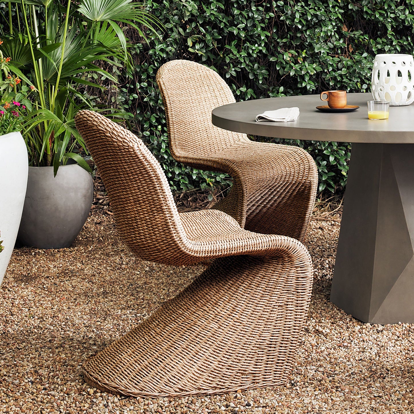Four Hands 106915-006 Portia Outdoor Dining Chair - Vintage Natural