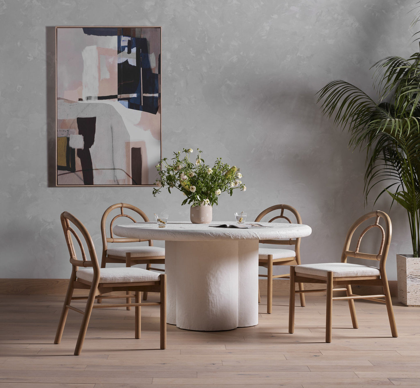 Four Hands 225143-003 Grano Dining Table - Plaster Molded Concrete