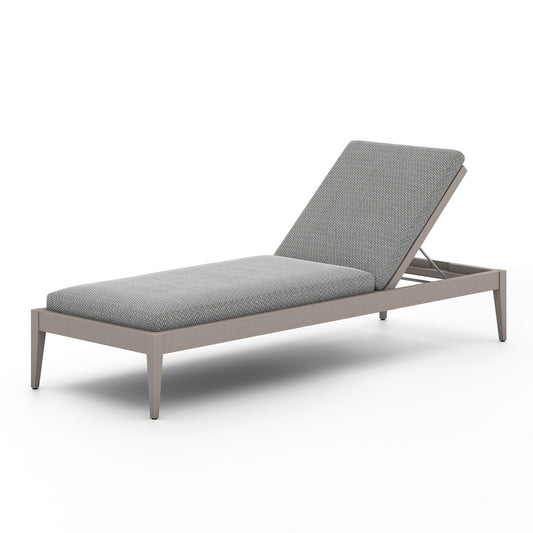 Four Hands 226912-009 Sherwood Outdoor Chaise, Weathered Grey - Faye Ash