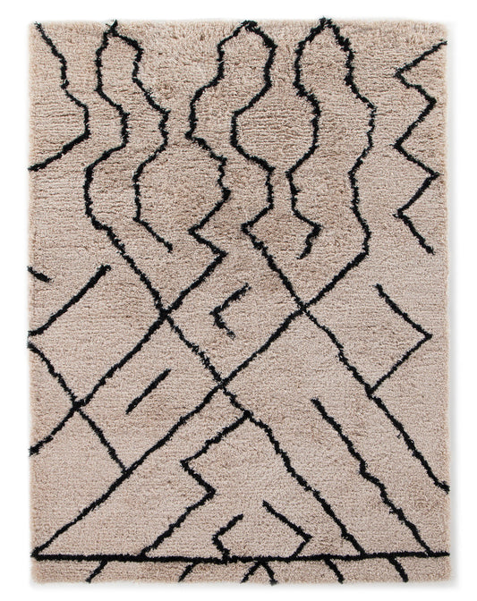 Four Hands 227654-001 Stria Outdoor Rug - Cream & Black