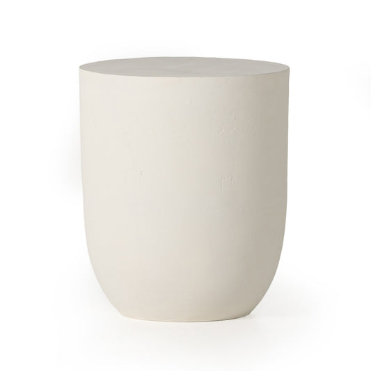 Four Hands 229987-003 Basil Outdoor Drink Table - Matte White Cast Aluminum
