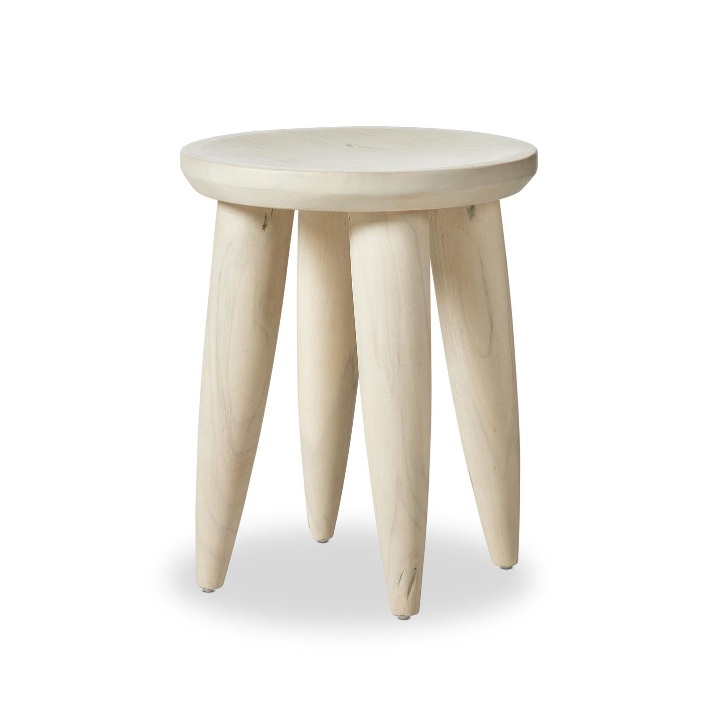 Four Hands 234251-003 Zuri Round Outdoor End Table - Ivory Teak