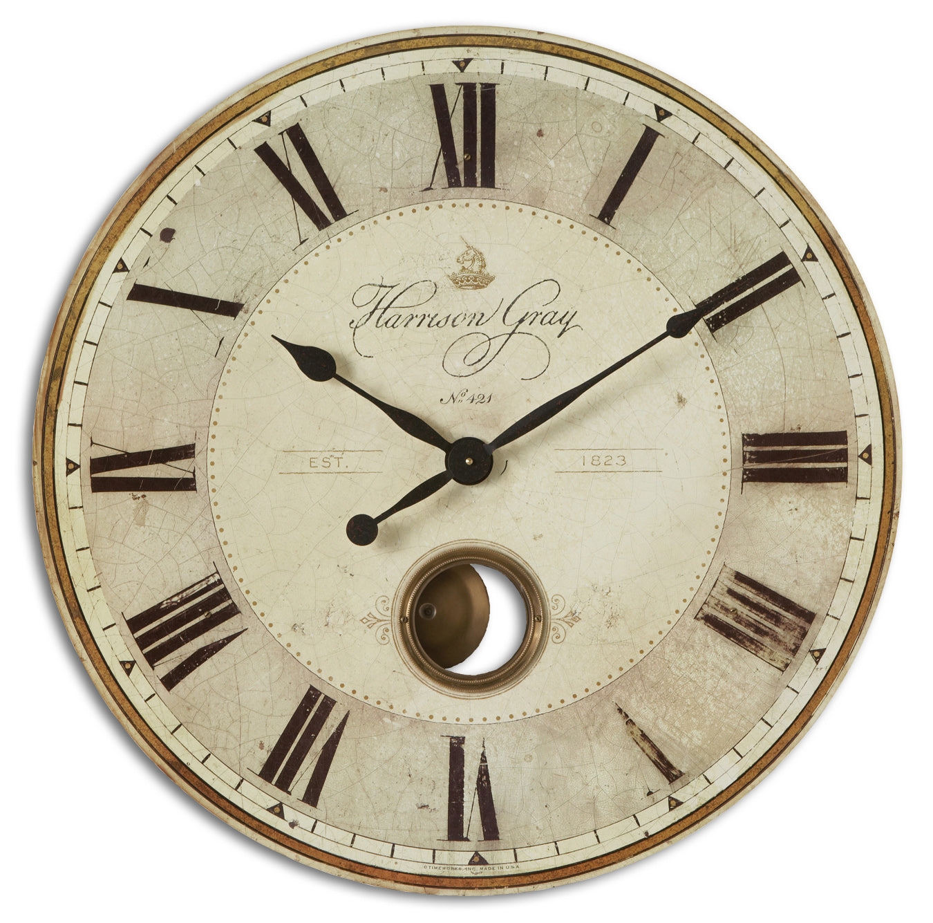 Uttermost 06033 Harrison Gray 30" Clock