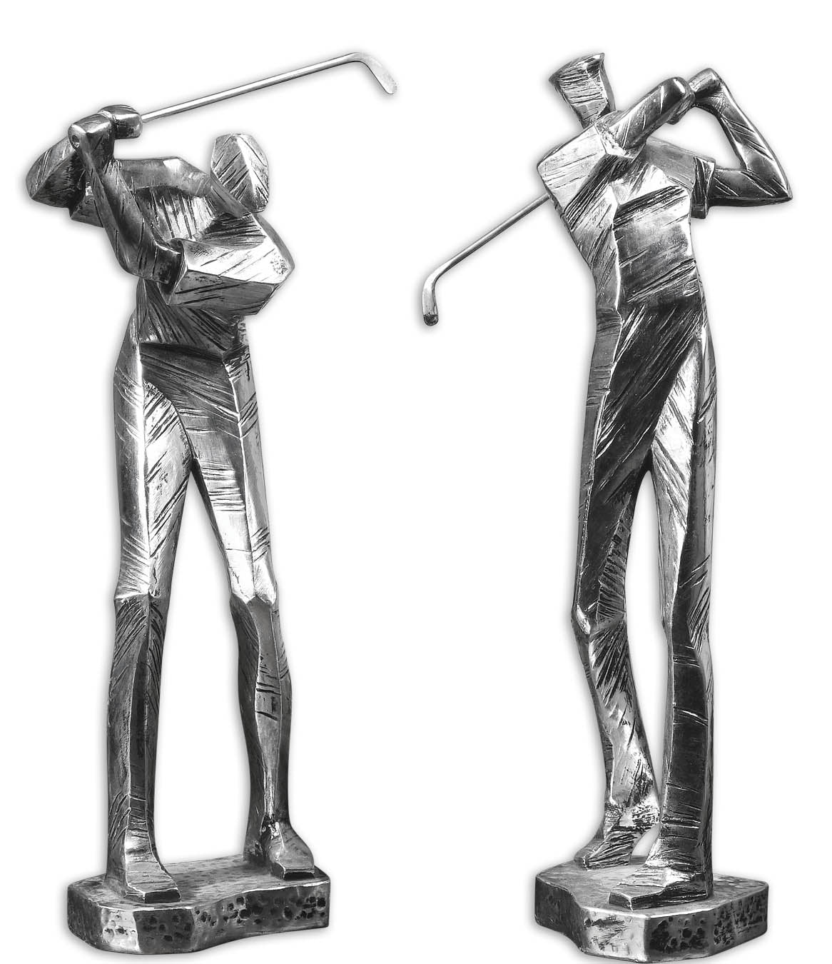 Uttermost 19675 Practice Shot Metallic Statues, Set/2