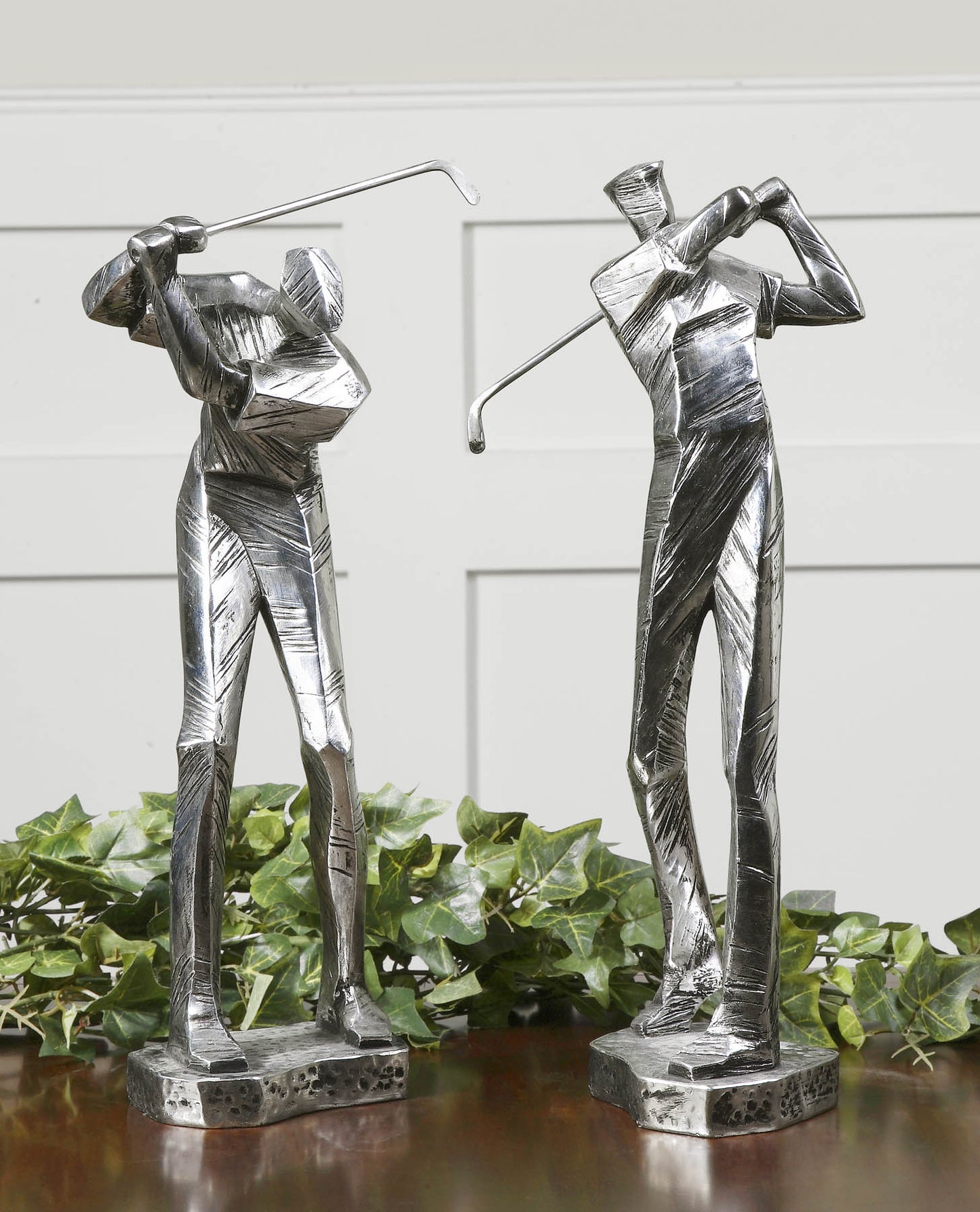 Uttermost 19675 Practice Shot Metallic Statues, Set/2
