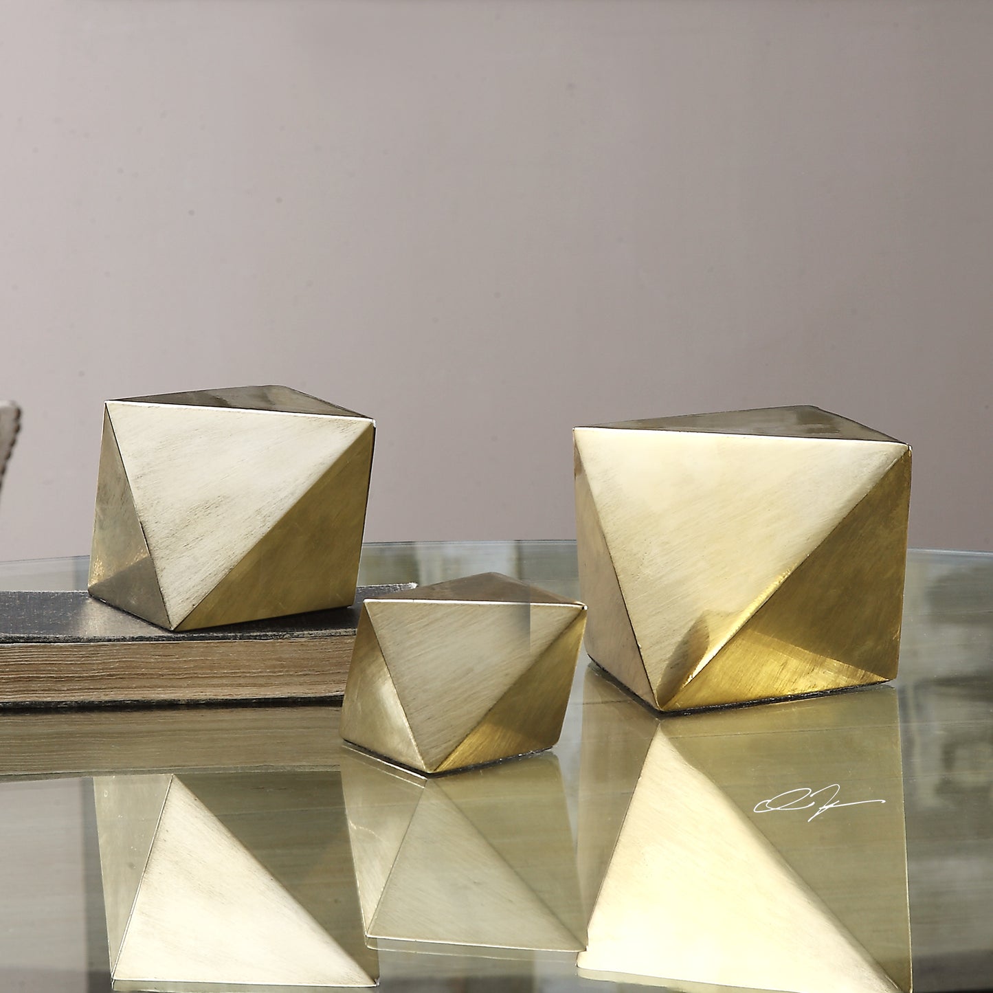 Uttermost 20007 Rhombus Champagne Accents, S/3