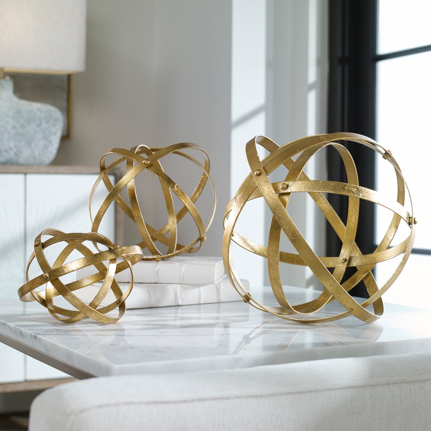 Uttermost 20066 Stetson Gold Spheres, S/3