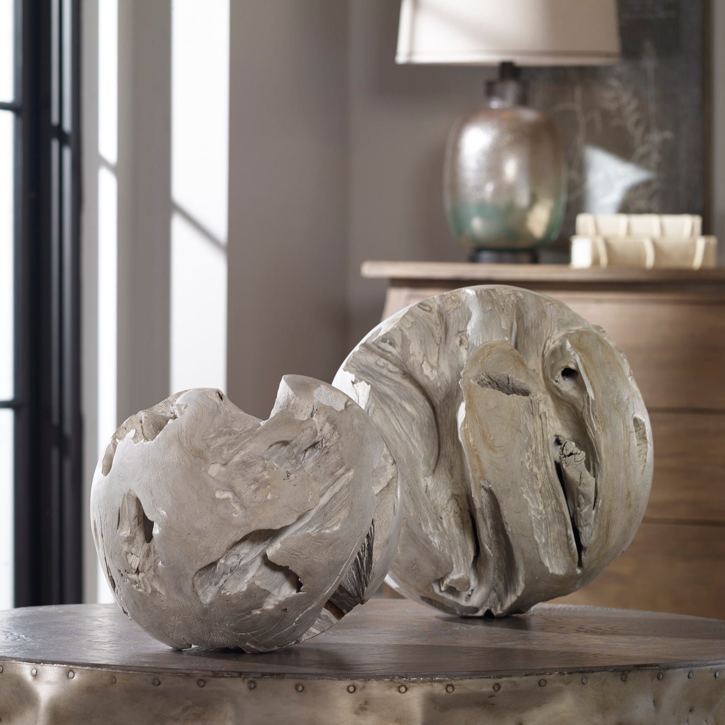 Uttermost 20107 Ermanno Teak Balls S/2