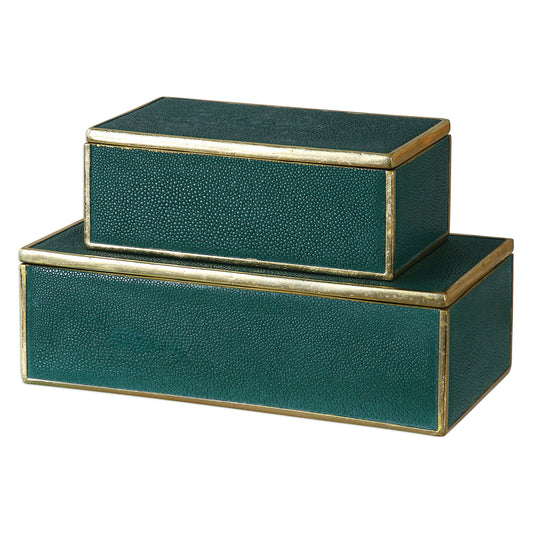 Uttermost 18723 Karis Emerald Green Boxes S/2