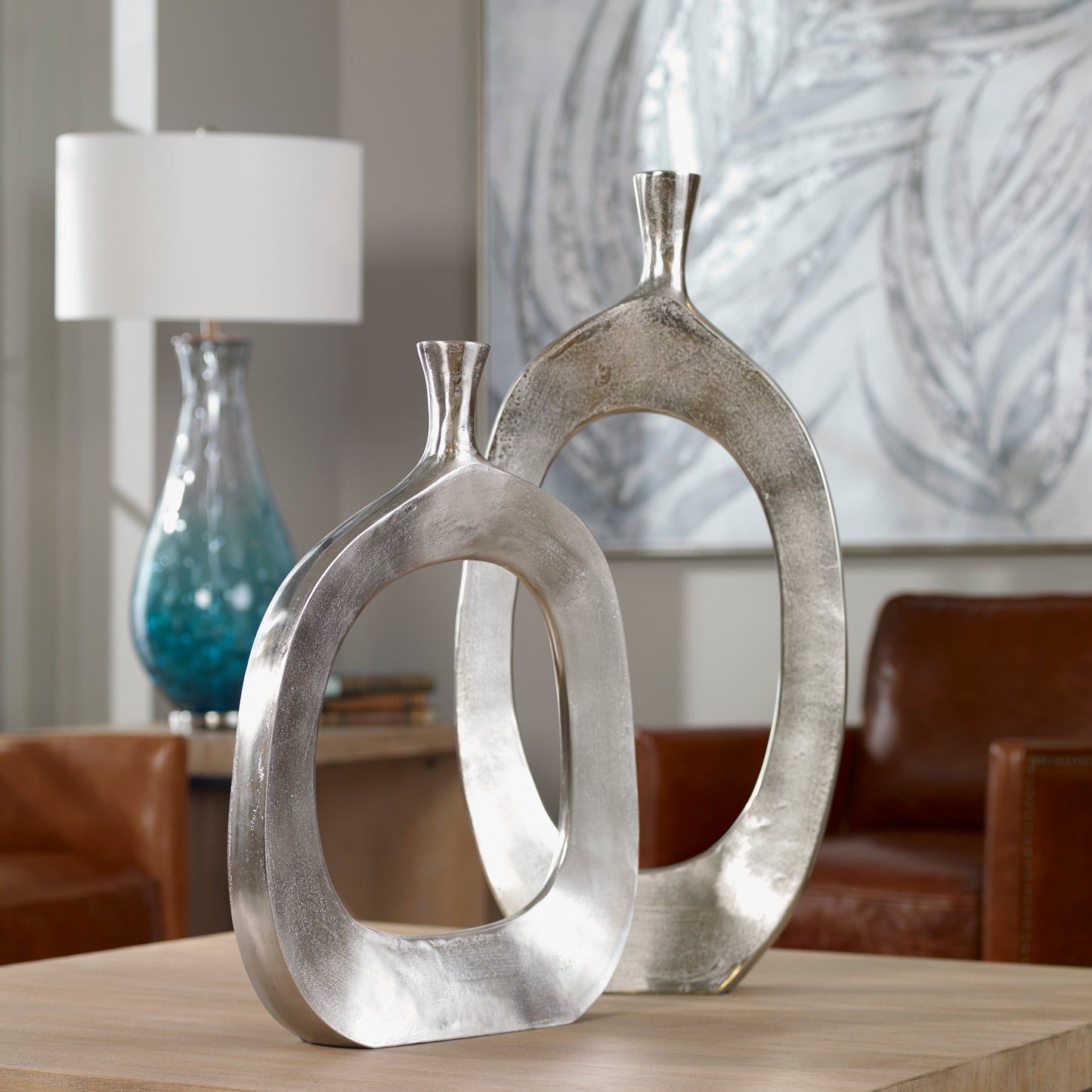 Uttermost 20187 Cierra Aluminum Vases S/2