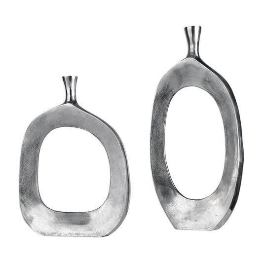 Uttermost 20187 Cierra Aluminum Vases S/2