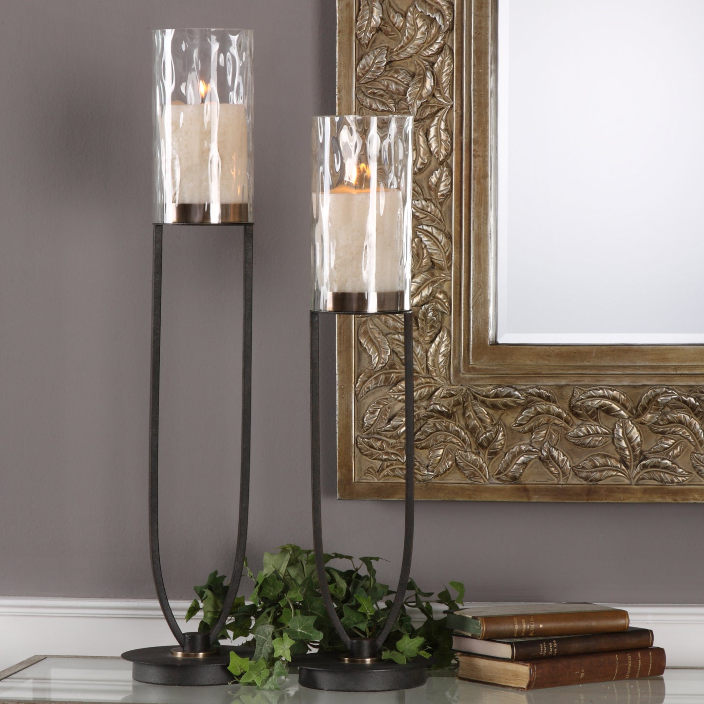 Uttermost 18835 Durga Iron Work Candleholders Set/2