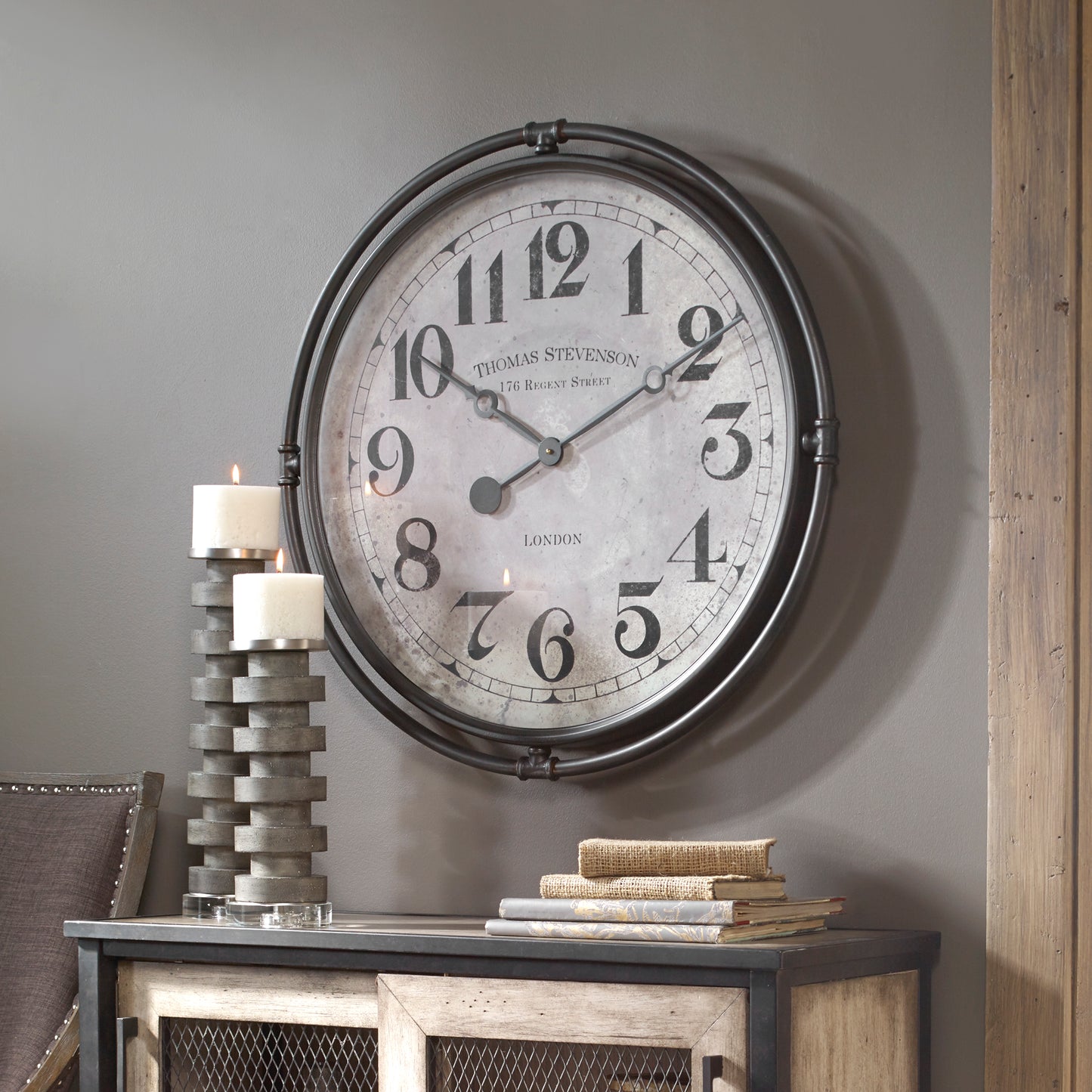 Uttermost 06449 Nakul Industrial Wall Clock