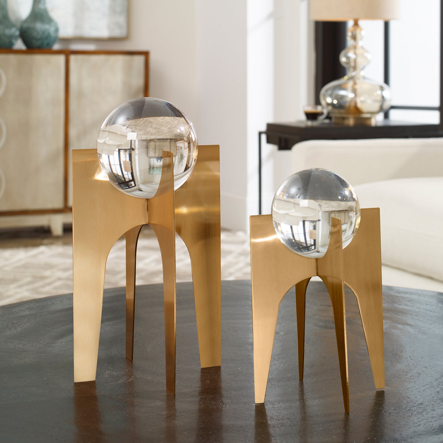 Uttermost 18574 Ellianna Crystal Spheres, S/2