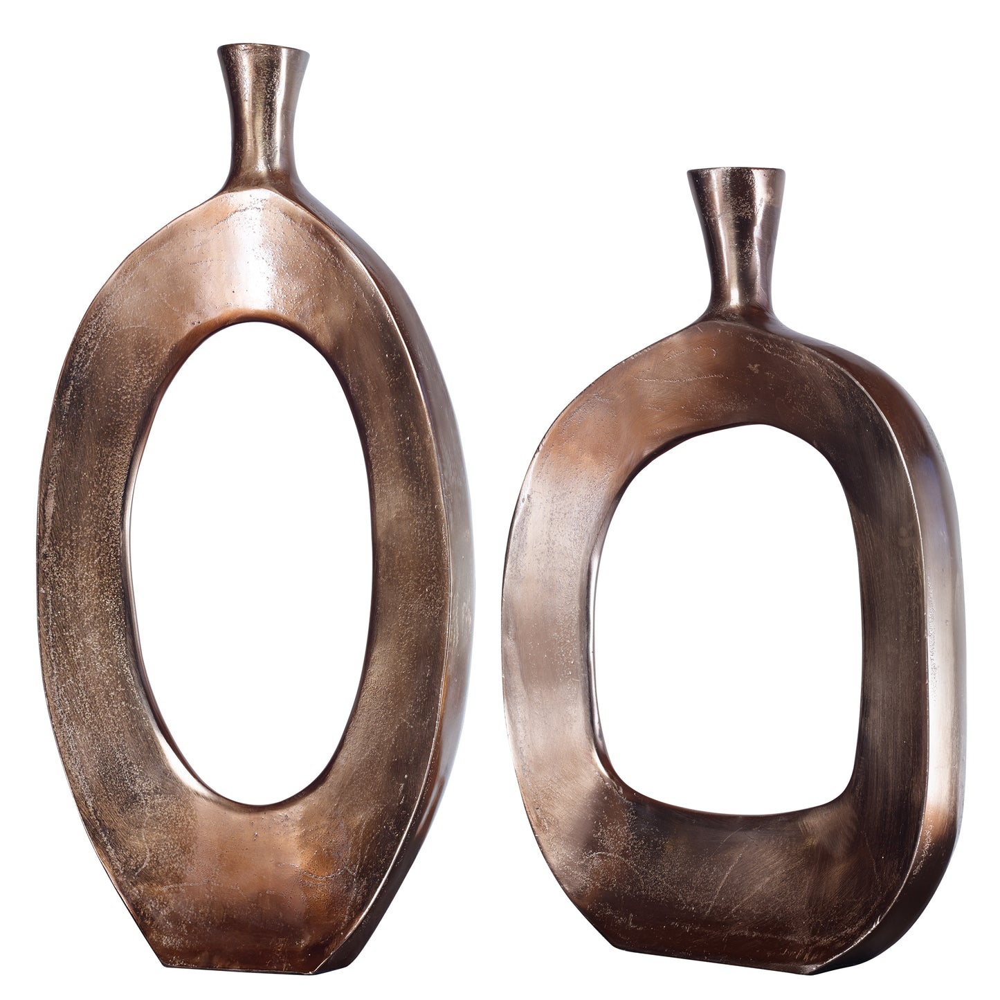 Uttermost 18965 Kyler Textured Bronze Vases Set/2