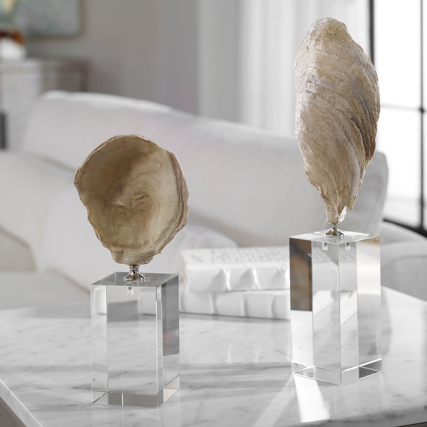 Uttermost 17523 Oyster Shell Sculptures, S/2