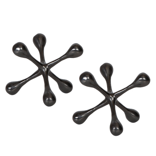 Uttermost 17690 Harlan Black Nickel Objects, S/2