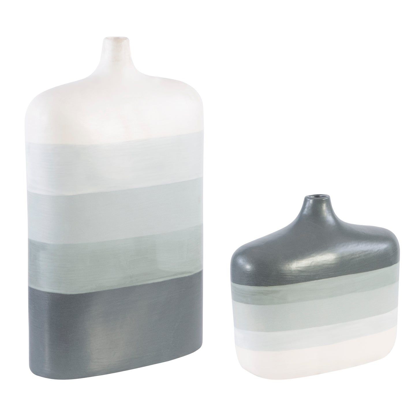 Uttermost 17722 Guevara Striped Gray Vases, S/2