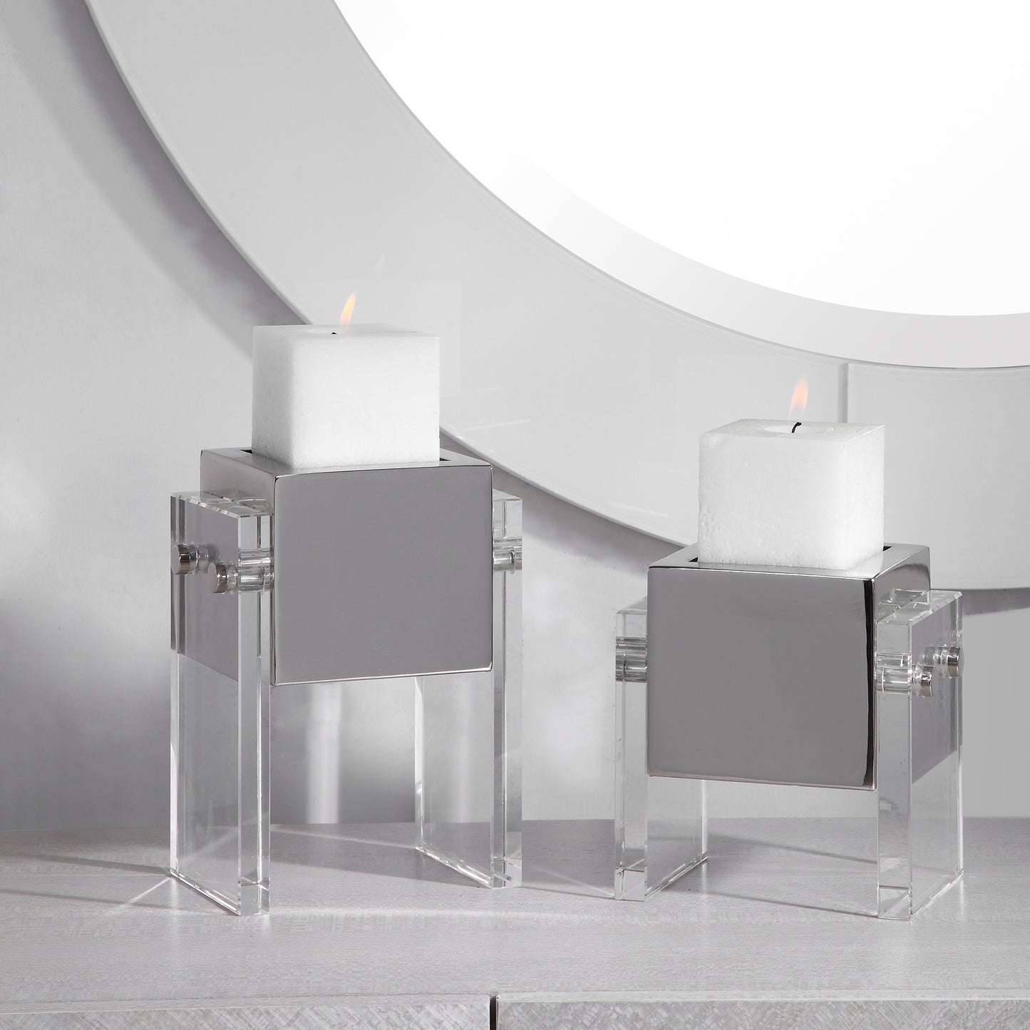Uttermost 17742 Sutton Square Candleholders, S/2